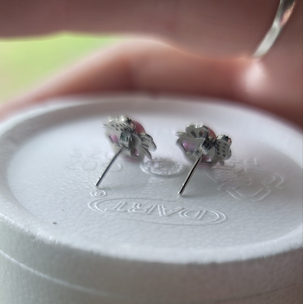 Sterling silver 925 Lavender pearl earrings